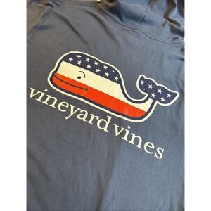 VINEYARD VINES Patriotic Whale Long Sleeve T-shirt With Hood Men's XL